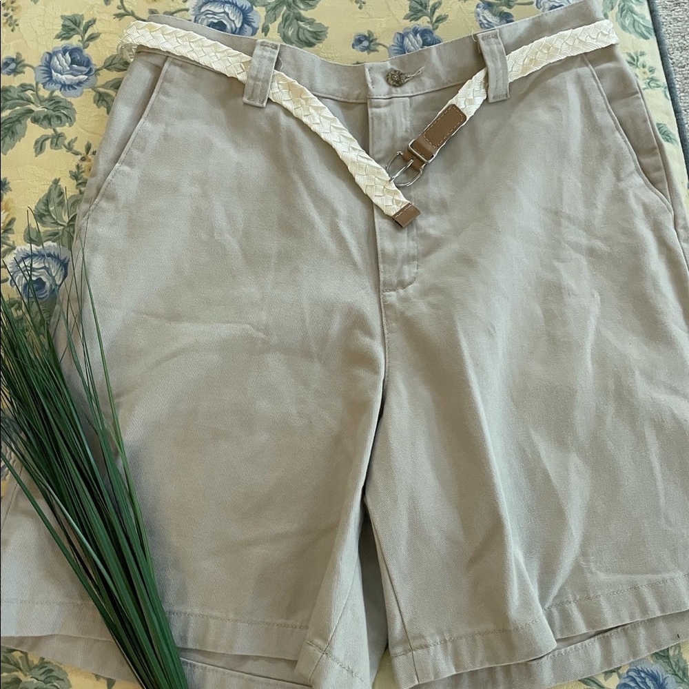 Vintage Riders Khaki Shorts with Belt